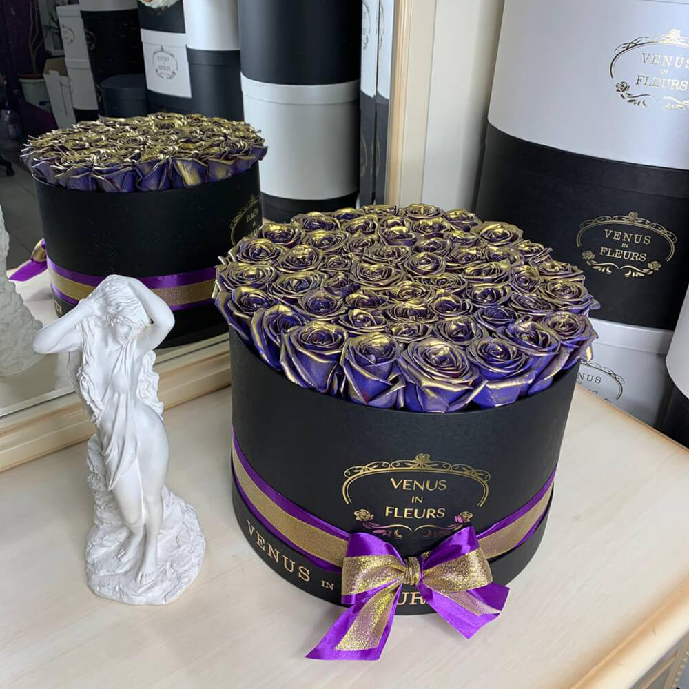 Бронзовые розы в коробке от 9 шт. Бронзовые розы в коробке от 9 шт.